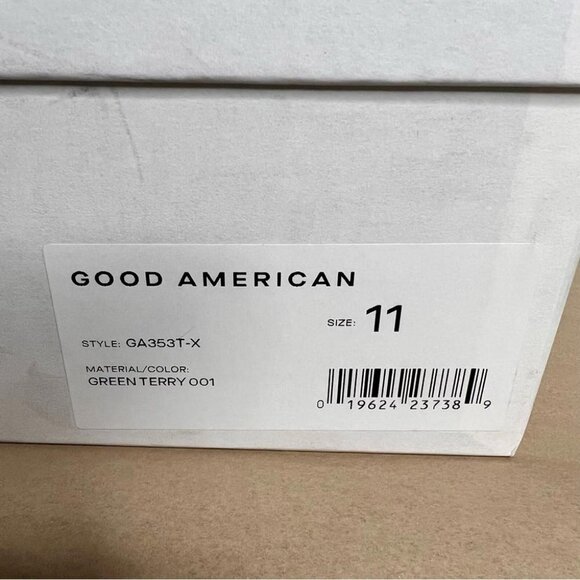 Good American Womens Size 11 Green Terry Kickstand Mules Open Toed Sandals NEW - Picture 11 of 14